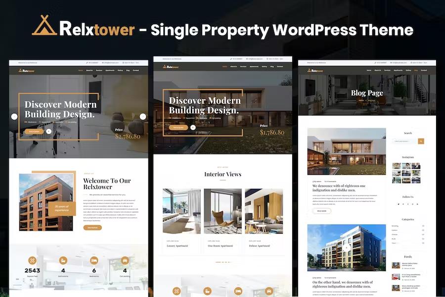 Relxtower - Single Property WordPress Theme