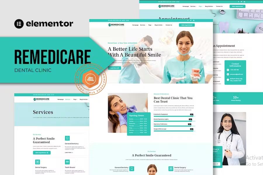 Remedicare - Dentist & Dental Clinic Template Kit product preview