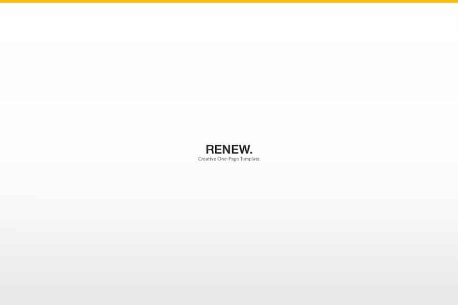 RENEW Creative One Page Template