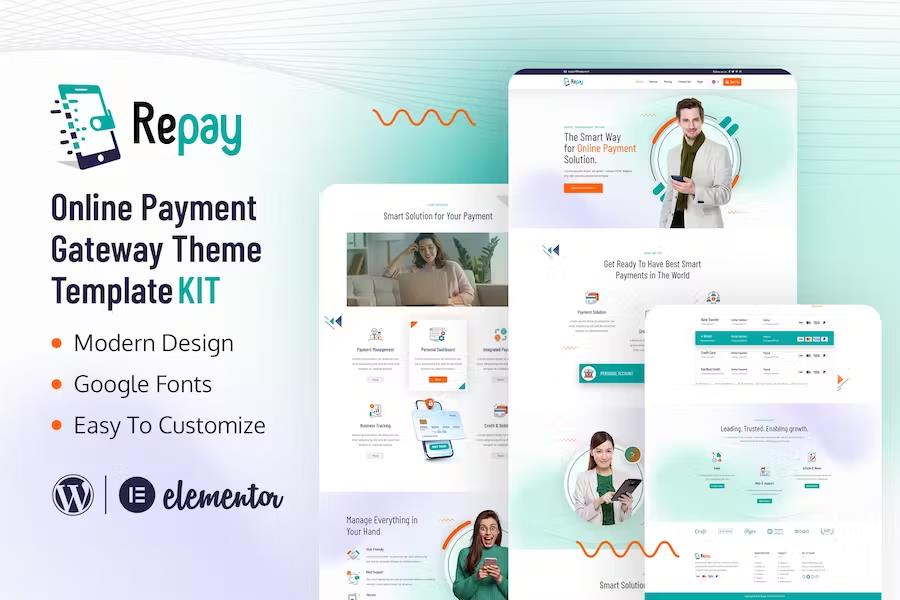 Product preview supplied for Repay - Payment Gateway Elementor Template Kit