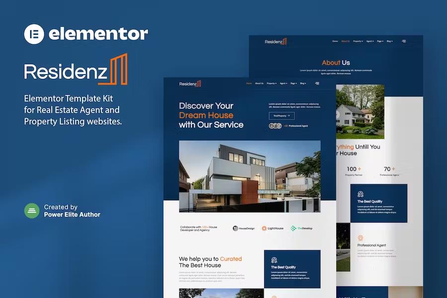 Preview image for Residenz - Real Estate Agent & Property Listing Elementor Template Kit
