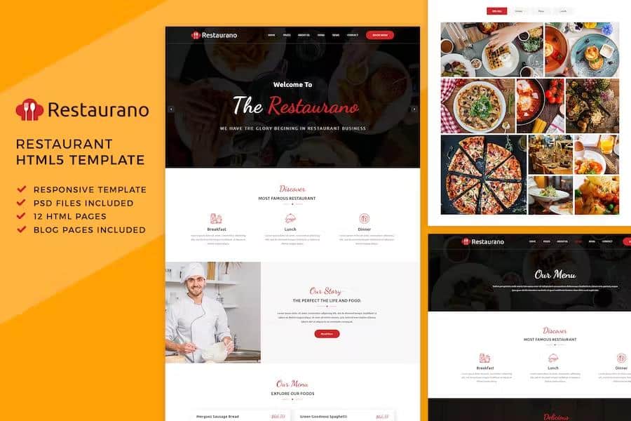 Restaurano - Restaurant HTML Template