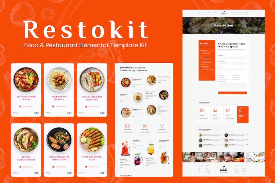 Product preview supplied for Restokit - Food & Restaurant Elementor Template Kit