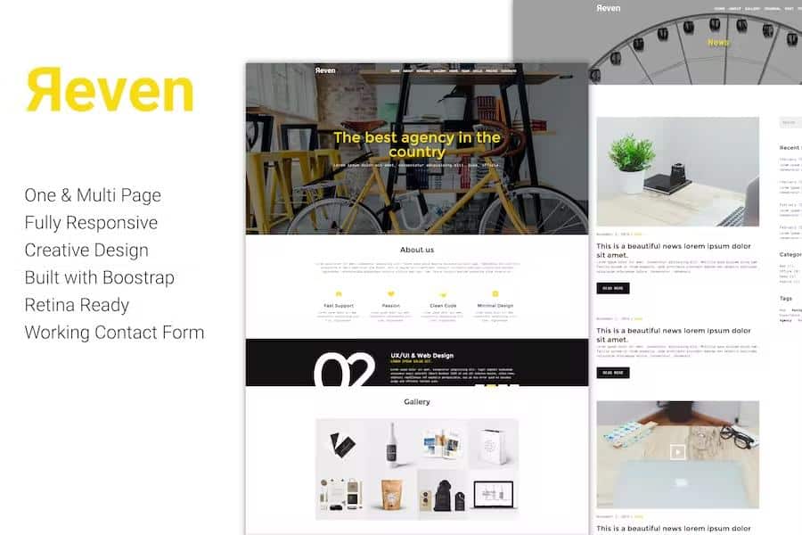 Reven - Creative Agency One & Multi Page HTML Template