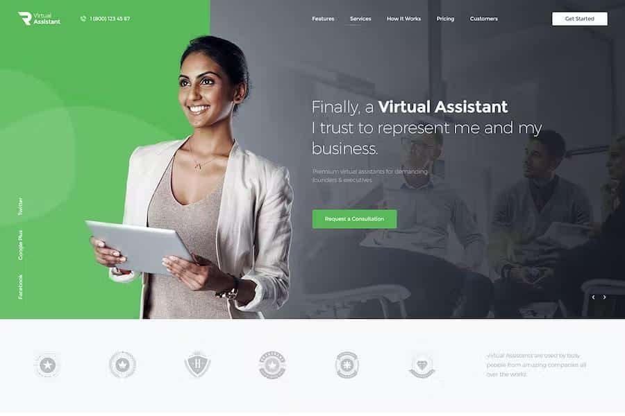 Revirta - Personal Virtual Assistant & Secretary WordPress Theme
