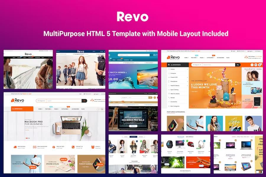 Revo - Responsive MultiPurpose HTML 5 Template (Mobile Layouts Included)