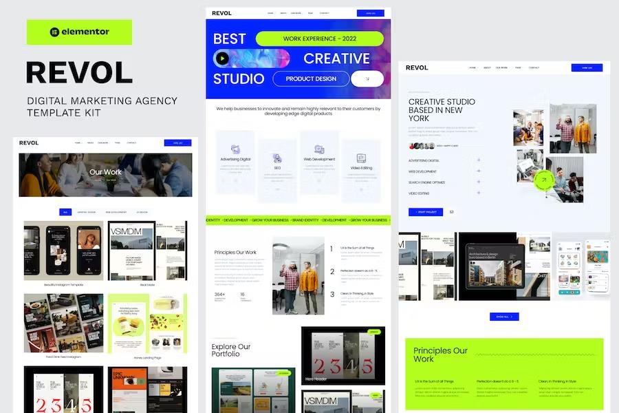 Revol - Digital Marketing Agency Elementor Template Kit