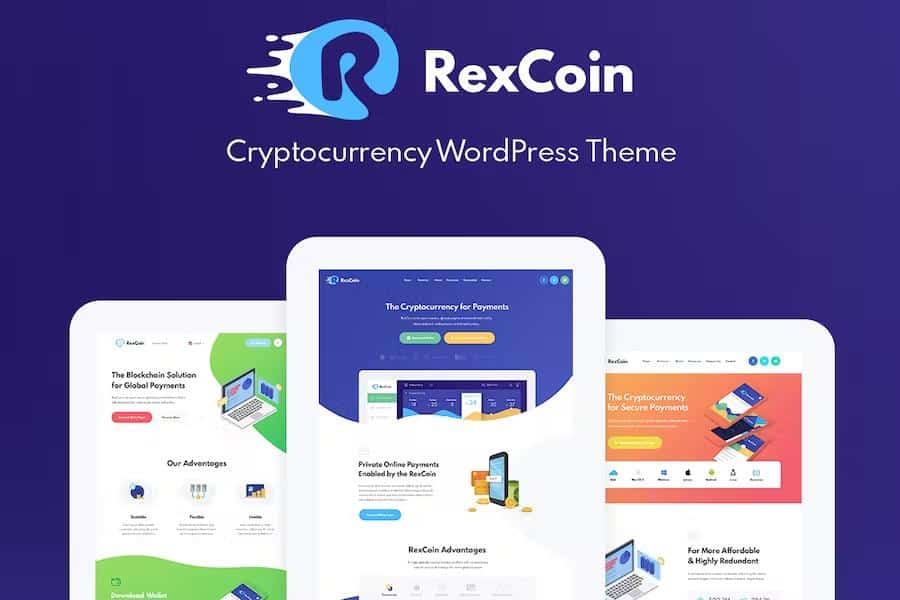 RexCoin - A Multi-Purpose Cryptocurrency & Coin ICO WordPress Theme