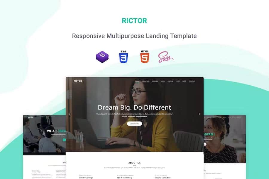 Rictor - Responsive One Page Multipurpose Template