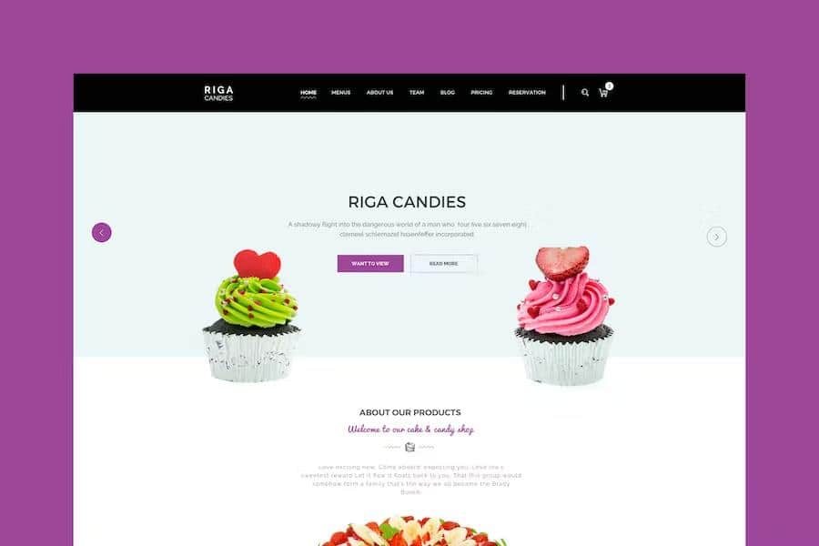 Riga - Candy & Sweets HTML Template listing image