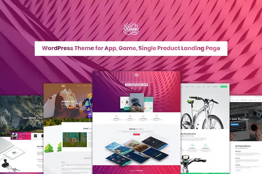 Riven - WordPress Theme for App, Game, Single Product Landing Page