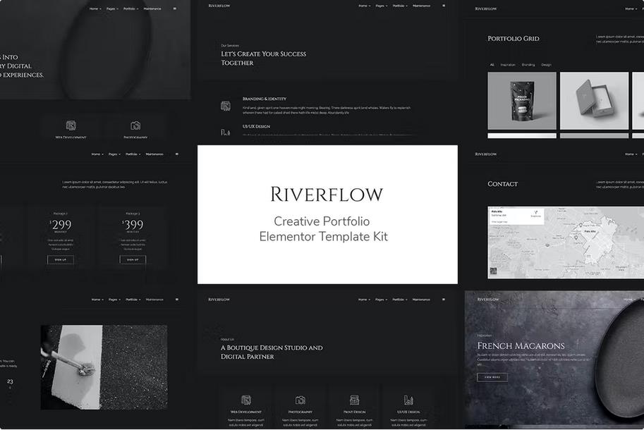 Riverflow - Creative Portfolio Elementor Template Kit