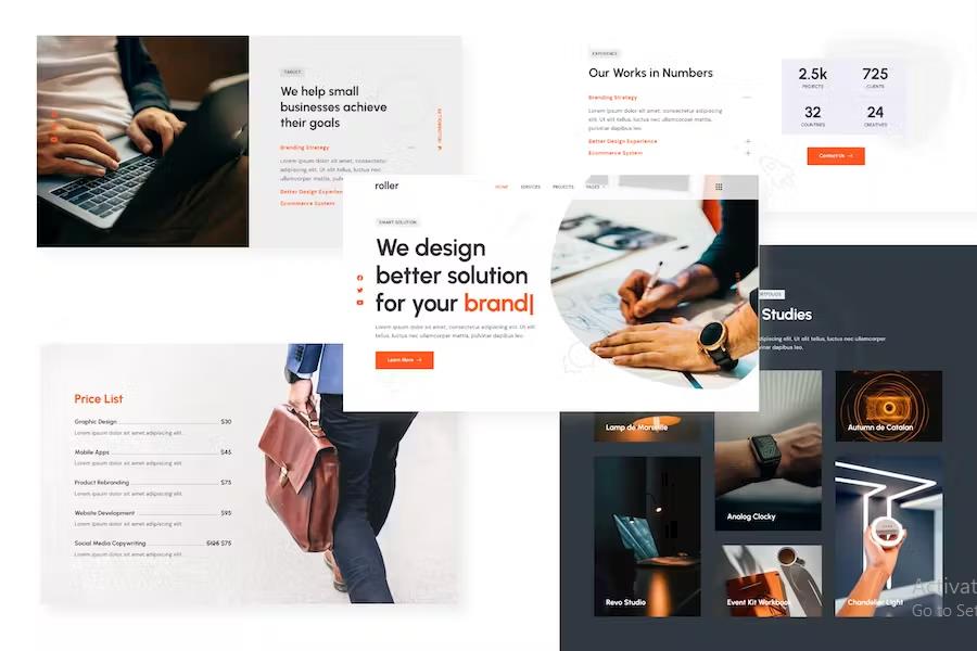 Roller - Creative Portfolio & Agency Elementor Template Kit product preview