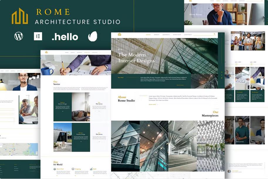 Rome - Modern Interior Elementor Template Kit