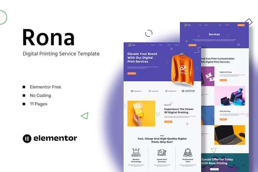 Rona - Digital Printing Service Template Kit listing image