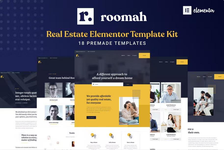 Roomah - Real Estate Agent Elementor Template Kit
