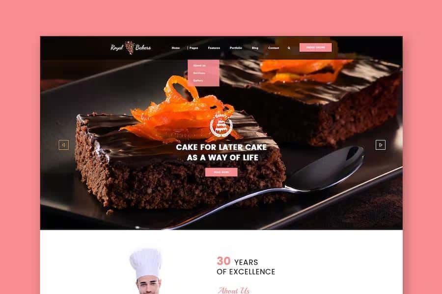 Preview image for Royal Bakery - Cakery HTML Template