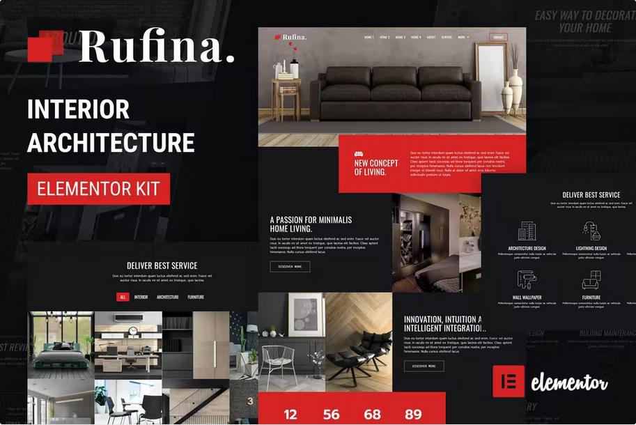 Rufina - Interior Architecture Elementor Template Kit