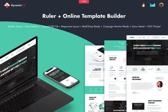 Ruler - Responsive Email + Online Template Builder