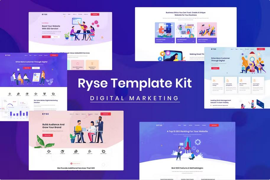 Ryse - SEO & Digital Marketing Elementor Template Kit