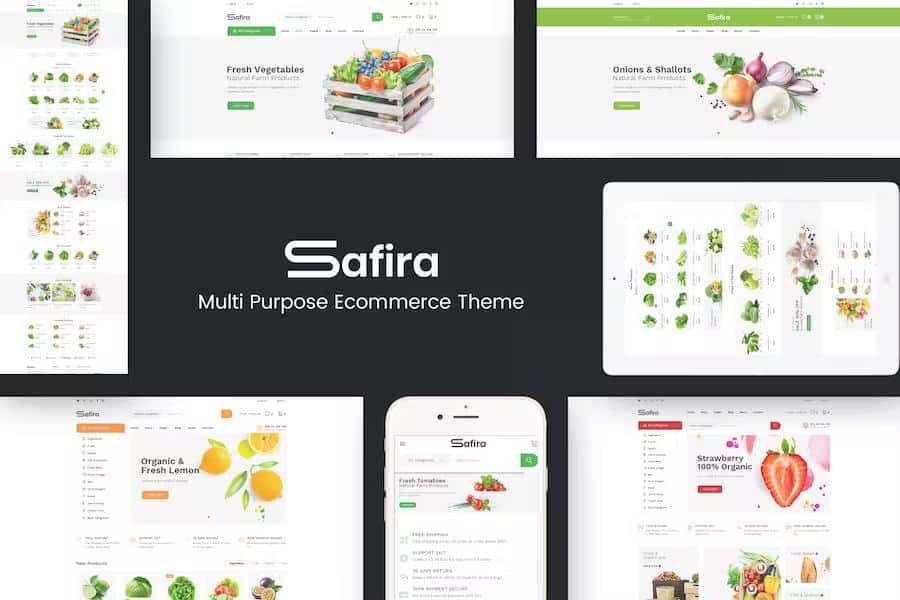 Safira - Food & Organic WooCommerce WordPress Theme