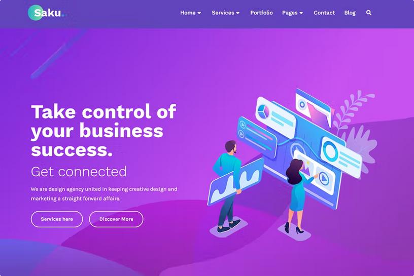 Saku - Business Agency Elementor Template Kit