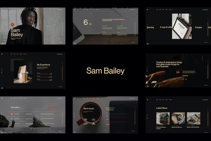 Sam Bailey - Personal CV Resume WordPress Theme