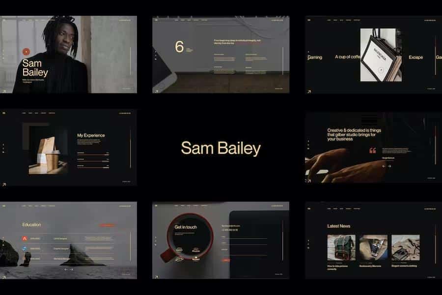 SamBailey - Personal CV Resume HTML Template product preview