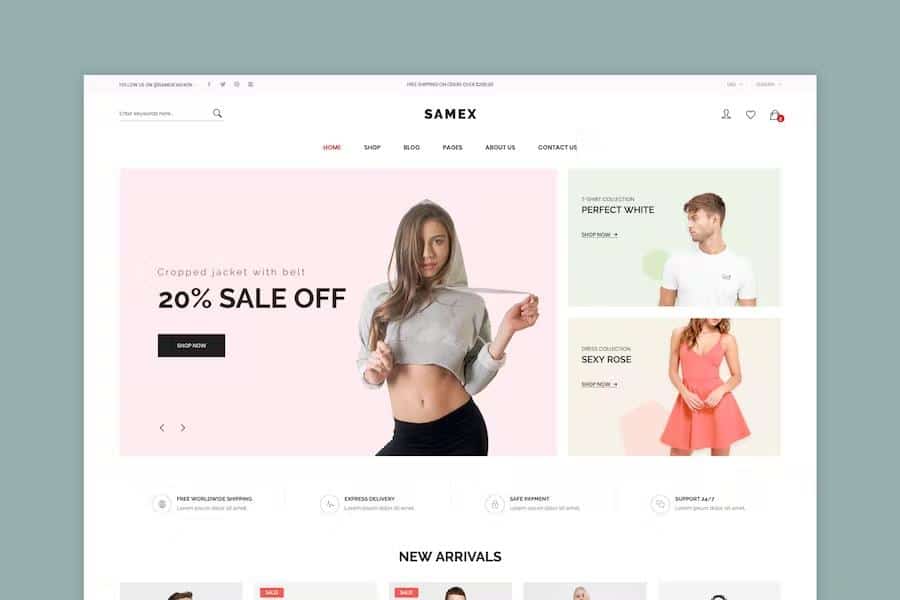 Samex - Clean, Minimal Shop WooCommerce WordPress Theme