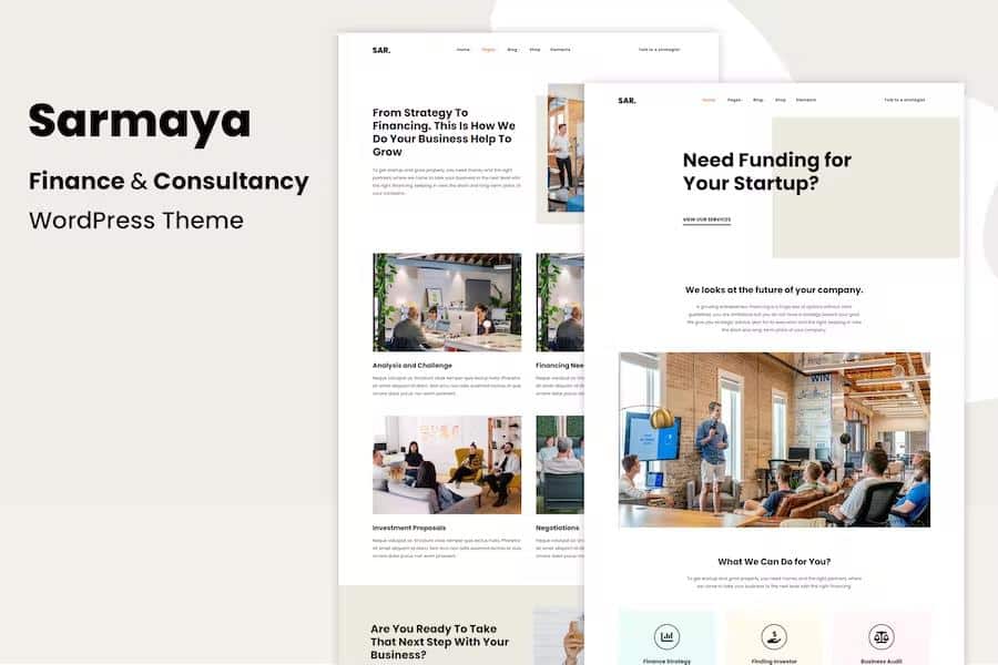 Sarmaya - Finance & Consultancy WordPress Theme