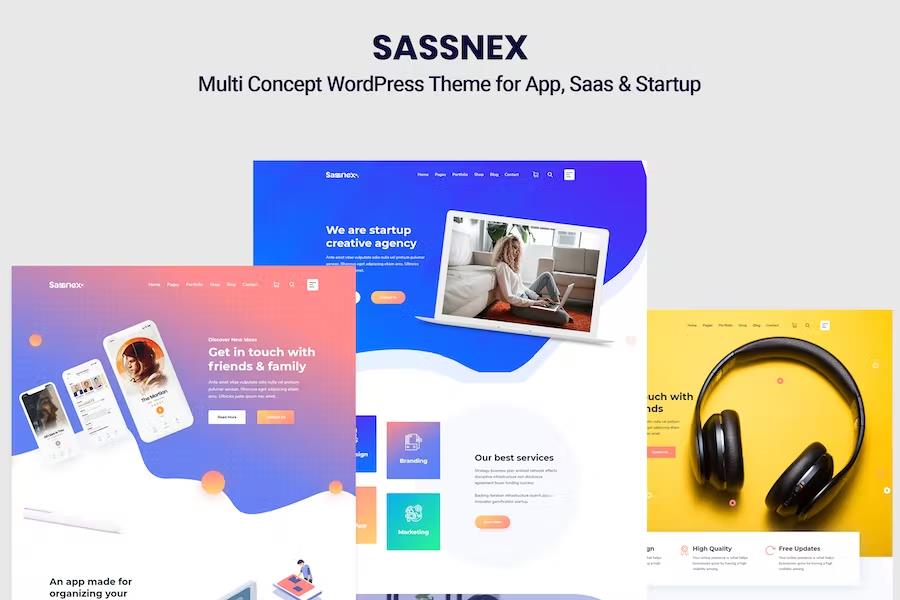 Sassnex - Multi-concept WordPress Theme for App, Saas & Startup