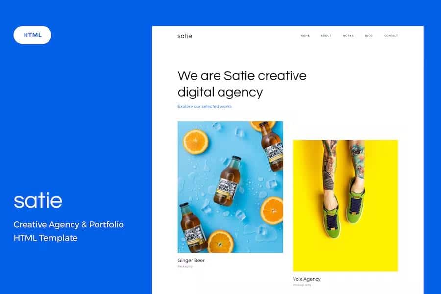 Satie - Creative Agency & Portfolio HTML Template