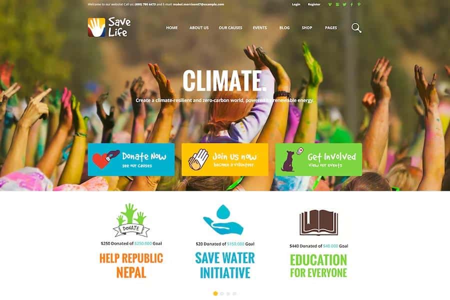 Save Life - Non-Profit, Charity & Donations WordPress Theme
