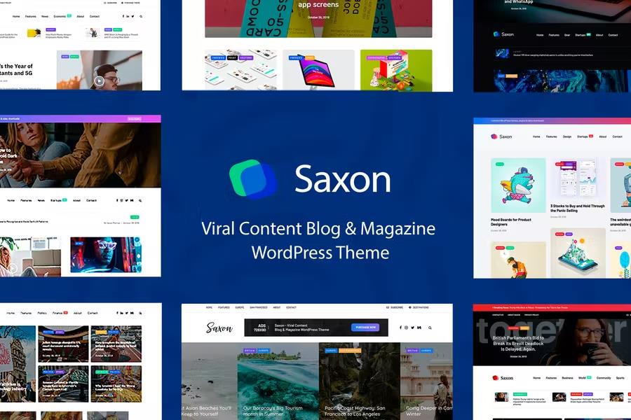 Saxon - Viral Content Blog & Magazine Marketing WordPress Theme