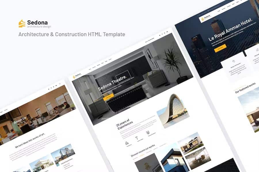 Sedona - Architecture & Construction HTML Template listing image