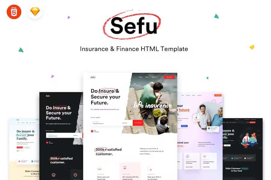 Sefu - Insurance & Finance HTML Template