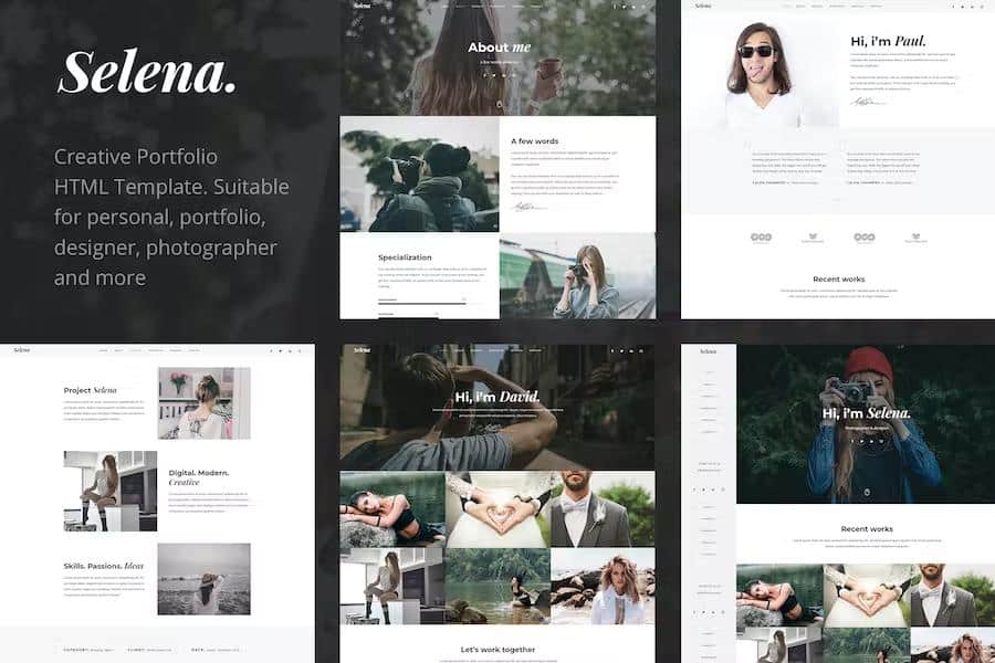 Selena. - Minimal Portfolio & Personal Template