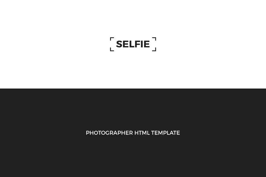 SELFIE : Personal Photographer HTML Template product preview