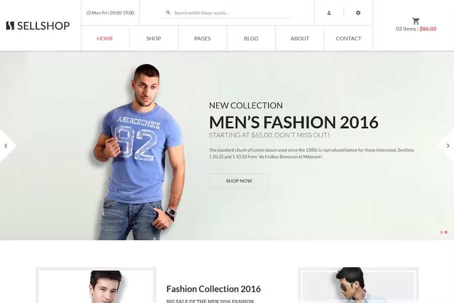 Sell Shop - Elegant Fashion eCommerce HTML Template