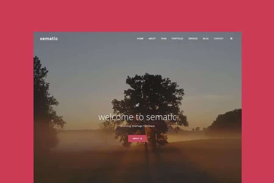 Preview image for Sematic - One Page HTML5 Template