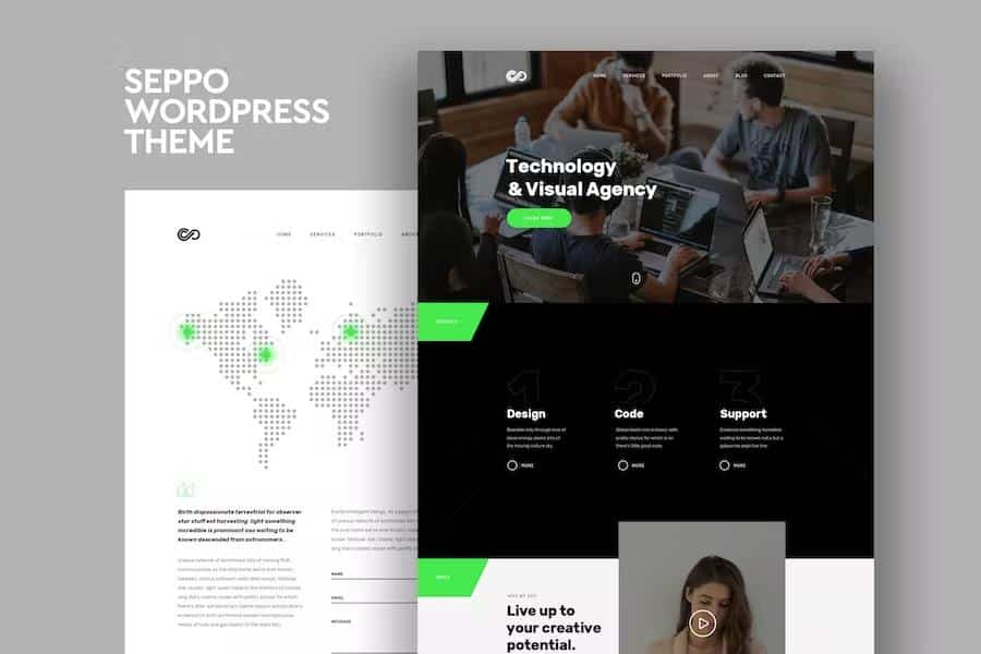 Seppo - Corporate One Page WordPress Theme