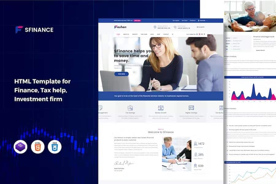 SFinance - Business Consulting and Professional Services HTML Template