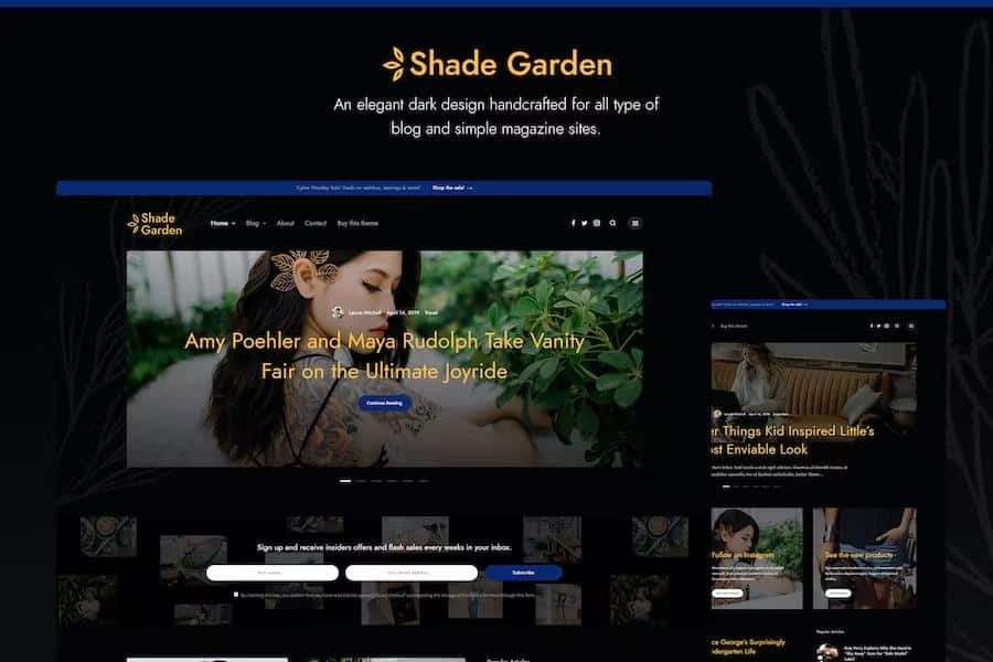 ShadeGarden - Creative Blog WordPress Theme