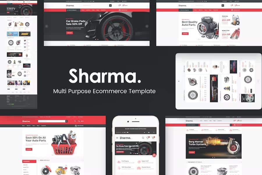 Sharma - Accessories Car OpenCart Theme (Included Color Swatches)