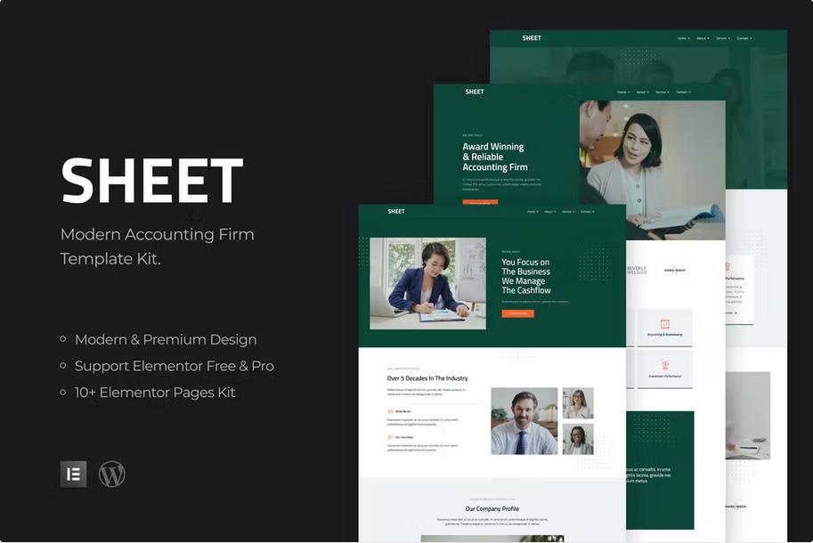 Sheet - Modern Accounting Firm Template Kit