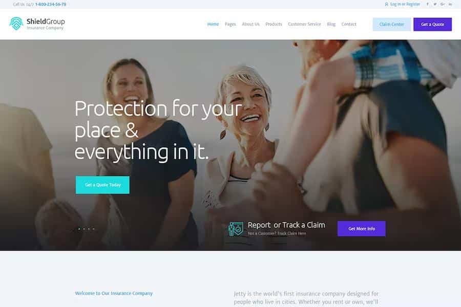 ShieldGroup - An Insurance & Finance WordPress Theme