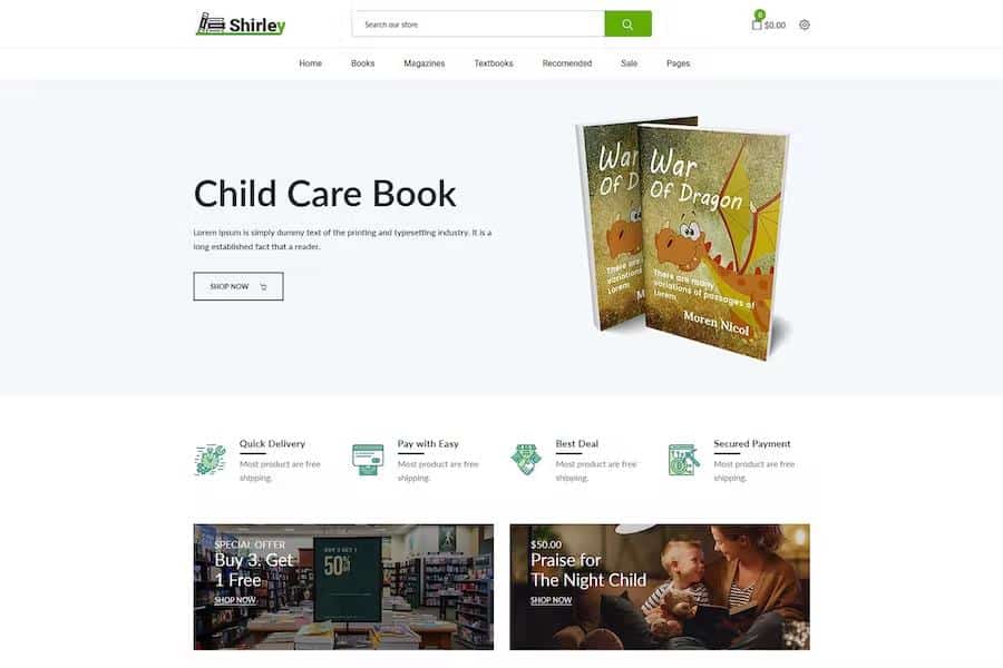 Shirley - Book Store Shopify Theme