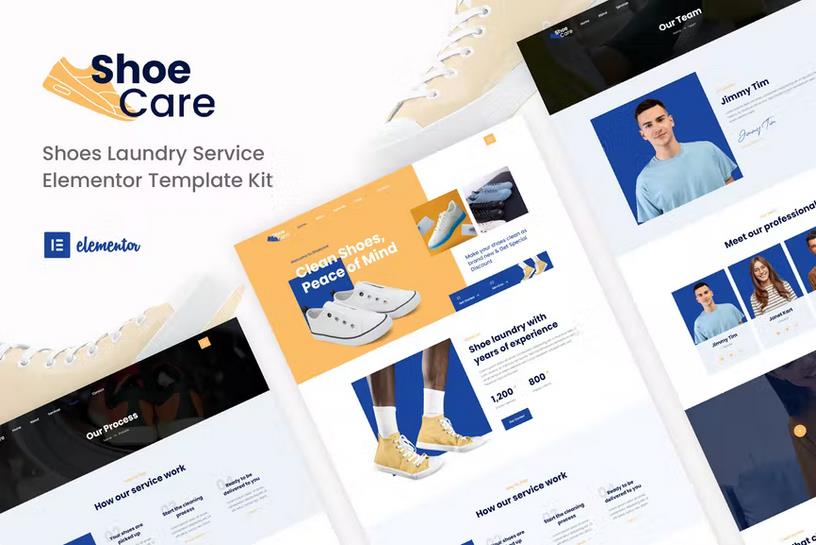 Preview image for Shoecare - Shoe Laundry Service Elementor Template Kit