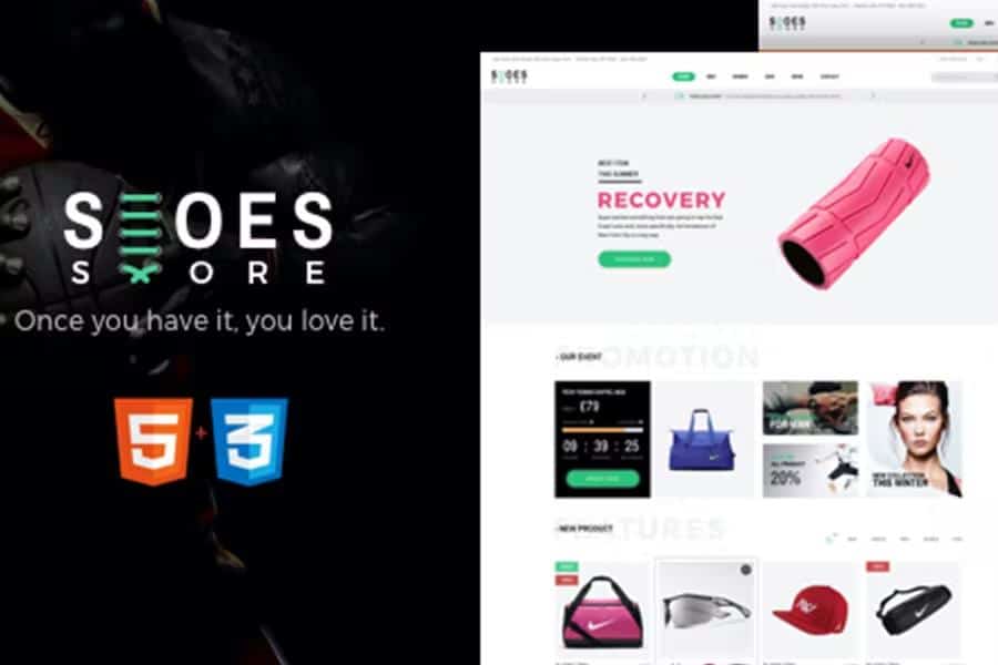 Shoes - eCommerce HTML5 Template listing image