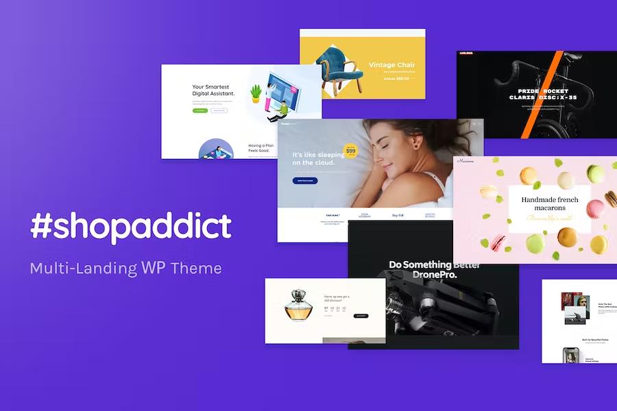Shopaddict - 16 Ready WordPress Landing Pages Theme